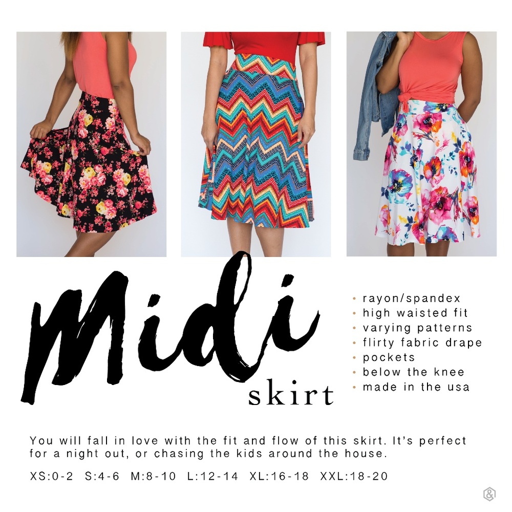 NWT Agnes & Dora Midi Skirt SIZE SMALL - Picture 4 of 4